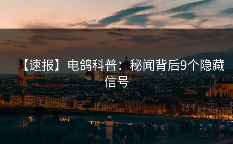 【速报】电鸽科普：秘闻背后9个隐藏信号